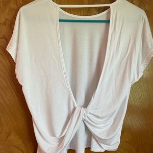 White crop top, workout shirt